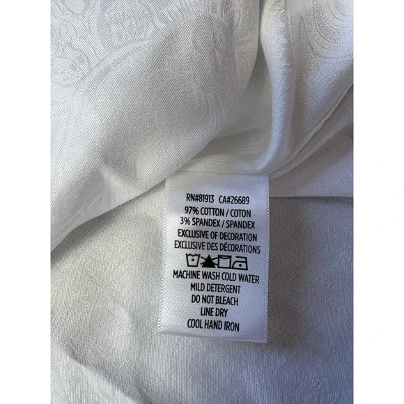 New Robert Graham XL Waycross Paisley Print Long Sleeve Shirt Classic Fit White - Picture 8 of 9